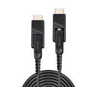 Lindy 30m Fibre Optic Hybrid Micro-HDMI 18G Cable with Detachable HDMI and DVI Connectors