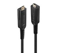 LINDY 30m Fibre Optic Hybrid Micro-HDMI 2.0 18G Cable with Detachable HDMI & DVI Connectors