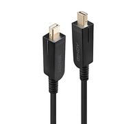 LINDY 30m Fibre Optic Hybrid Mini DisplayPort 1.4 Cable with Detachable DP Connectors