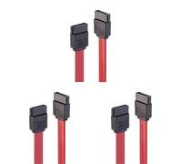 LINDY 33323 0.2 m S-ATA Cable, Red (Pack of 3)