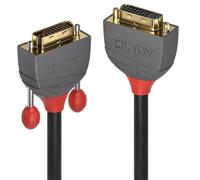 LINDY 36231 DVI-D Dual Link Extension Cable - Anthra Line Black, 1m