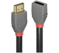 LINDY 36475 HDMI Cable extension 0.50m Anthracite Black Red 4K UHD...