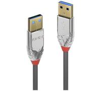 Lindy 36628 3m USB A USB A Male Grey USB cable - USB Cables (3 m, USB A, USB A, 3.0 (3.1 Gen 1), 5000 Mbit/s, Grey)