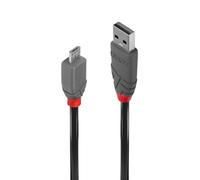 Lindy 36731 0.5m USB 2.0 Type A to Micro-B Cable, Anthra Line