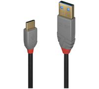 LINDY 36887 USB cable USB 2.0 USB-A plug, USB-C® plug 2.00 m Black