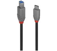 LINDY 36901 USB cable USB 3.2 2x USB-C plug Black Grey 1m