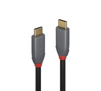 LINDY 36904 3 m USB 3.2 Type C Cable, 5A PD, Anthra Line