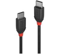 Lindy 0.5m USB 3.2 Type C to C Cable 20Gbps Black Line