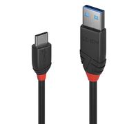 36914 0.15 m USB 3.1 Type C to A Cable, Black Line