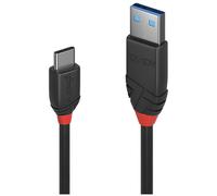 Lindy 1m USB 3.2 Type A to C Cable, 10Gbps, Black Line
