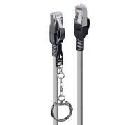 LINDY 3m Cat.6A S/FTP Locking Network Cable, Grey