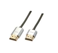 Lindy 3m CROMO Slim High Speed HDMI 2.0 Cable with Ethernet, Black, Slimline ...