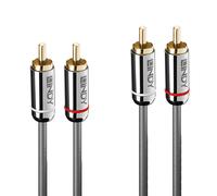Lindy 3m Dual Phono Audio Cable, Cromo Line