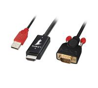 LINDY 3m HDMI A to VGA Adapter Cable, Black