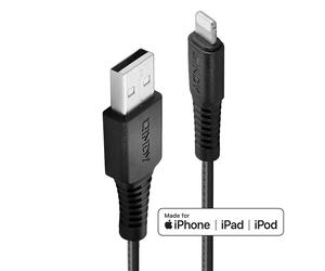 Lindy 3m Reinforced USB Type A to Lightning Charge and Sync Cable