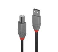 LINDY 36674 USB cable USB 2.0 USB-A to USB-B 3m Black