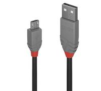 Lindy 3m Anthra Line USB 2.0 Type A to Micro-B Cable - Black