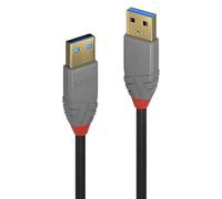Lindy 3m USB 3.2 Type A to A Cable, 5Gbps, Anthra Line, High Speed Data Transfer. Compatible with External Hard Drives, Cameras, Docking Stations, Switch, Hub, Printer, TV, Web Cam, DVD & Blu-Ray