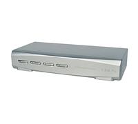 Lindy 4 Port KVM Switch Pro USB 2.0, DisplayPort 1.2 with TTU, Silver