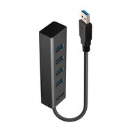 LINDY 43324 USB hub 4 ports USB 3.1 1st Gen Black