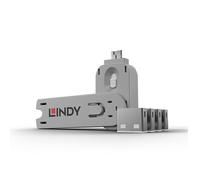 Lindy 40454 USB Port Blocker Pack w 4 Wht