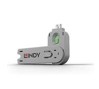 LINDY 40621 USB Type A Port Blocker Key, Green