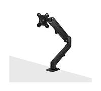 Lindy Single Monitor Arm Desk Mount for 17" to 27" Screen, Gas Spring Single Monitor Stand, Tilt Swivel Rotate, Weight 10KG, Height Adjustable Vesa 75 & 100mm, Black