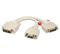 LINDY 41048 DVI-I Male to DVI-D Female + VGA Female Splitter Cable
