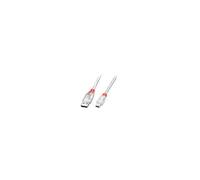 LINDY 41784 USB cable USB-A plug, USB-Mini-B plug 3.00 m Transparent