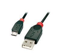 LINDY 41804 3 m Type A to Micro-B USB 2.0 Cable - Black
