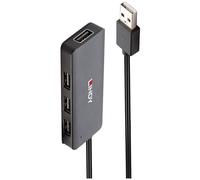 LINDY 42986 4 Port USB Hub, 4 x USB 2.0 Type-A (F) Ports, Supports Data Transfer Rates of up to 480 Mbps, Plug and Play Installation
