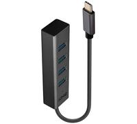 LINDY 43325 USB-C hub 4 ports USB 3.2 Gen 2 grey multiport splitter