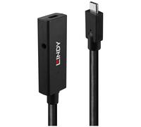 LINDY 43364 USB-C cable USB 3.2 2nd Gen Black 5m USB-C plug to socket