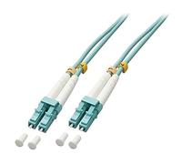 LINDY 46373 LC-LC OM3 50/125 Fibre Optic Patch Cable Aqua, 5m