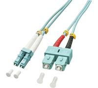 LINDY 46391 Fiber Optic Cable LC/SC OM3 Multimode 50/125µm 2m Blue...