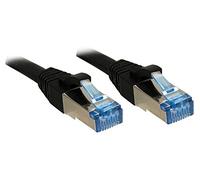 LINDY 47180 - Ethernet, Patch and Network Cable (RJ45 Connectors), Cat.6A S/FTP PIMF - 500MHz Supported Band - Ideal for Gigabit/LAN Networks, Router/Modem, Switch, Blue/Black - 3 Meters