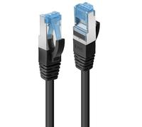 LINDY 47183 - Ethernet, Patch and Network Cable (RJ45 Connectors), Cat.6A S/FTP PIMF - 500MHz Supported Band - Ideal for Gigabit/LAN Networks, Router/Modem, Switch, Blue/Black - 10 Meters