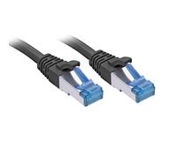 Lindy 47410 0.3 M CAT6 A S/FTP (S-STP) Black Network Cable - RJ-45 Network Cable