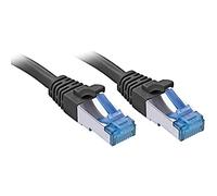 Lindy 47411 0.5 m Cat6 S/FTP (S-STP) Black Network Cable - RJ-45 Network Cable (0.5 m, Cat6 RJ45 S/FTP (S-STP), Black)