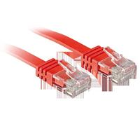 LINDY 47513 - Cat.6 Flat Patch Cable Unshielded - Red - 3 m