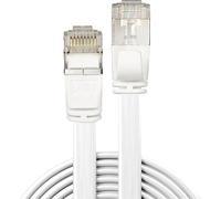 LINDY Cat.6A U/FTP Flat Network Cable, White, 0.3 m