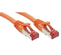 LINDY 47807 RJ45 Network Cable, Patch Cable CAT 6 S/FTP 1.00 m Orange with Latch Protection 1 Piece