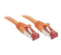 LINDY 47807 RJ45 Network Cable, Patch Cable CAT 6 S/FTP 1.00 m Orange with Latch Protection 1 Piece