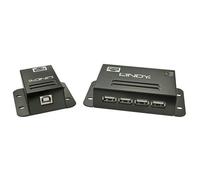 Lindy 50m 4 Port USB 2.0 Cat.6 Extender, Network transmitter & receiver, 50 m...