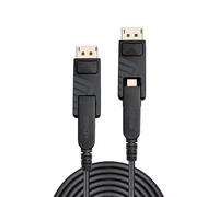 Lindy 50m Fibre Optic Hybrid Mini DisplayPort 1.4 Cable with Detachable DP Connectors