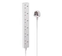 Lindy 5M 6-Way Uk Mains Power Extension, White