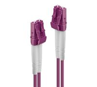 Lindy LC-LC OM4 50/125 Fibre Optic Patch Cable, Pink - 5 Metre
