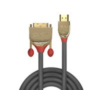 Lindy 5m HDMI to DVI-D Cable. Gold Line