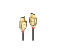 Lindy 7.5m Standard HDMI Cable, Gold Line, Premium Design, Gold Plated, with Ethernet, 4K 30Hz HDMI 2.0 10.2G 3D 1080p 120Hz 144Hz HDR ARC CEC ATC Tested TV OLED Monitor Xbox PS4 PS5 Blu-ray Soundbar