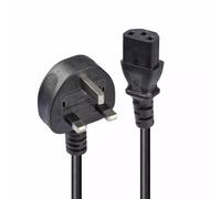 Lindy 30436 7.5m UK 3 Pin Plug to IEC C13 mains power Cable, Black